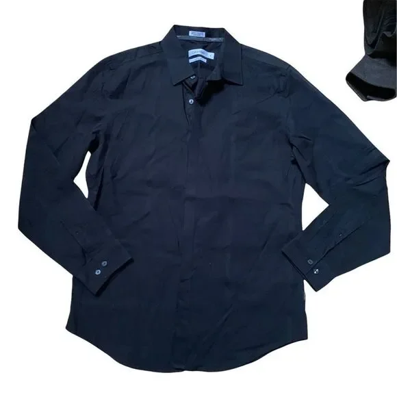 Calvin Klein | Shirts | Calvin Klein Blacklongsleeve Slim Fit Dress Shirt Size Medium | Poshmark Calvin Klein | Shirts | Calvin Klein Blacklongsleeve Slim Fit Dress Shirt Size Medium | Poshmark